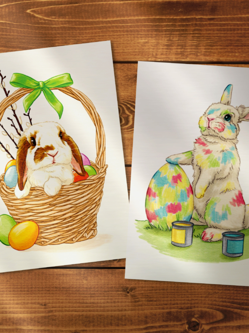 Postkarten "Osterhasen"