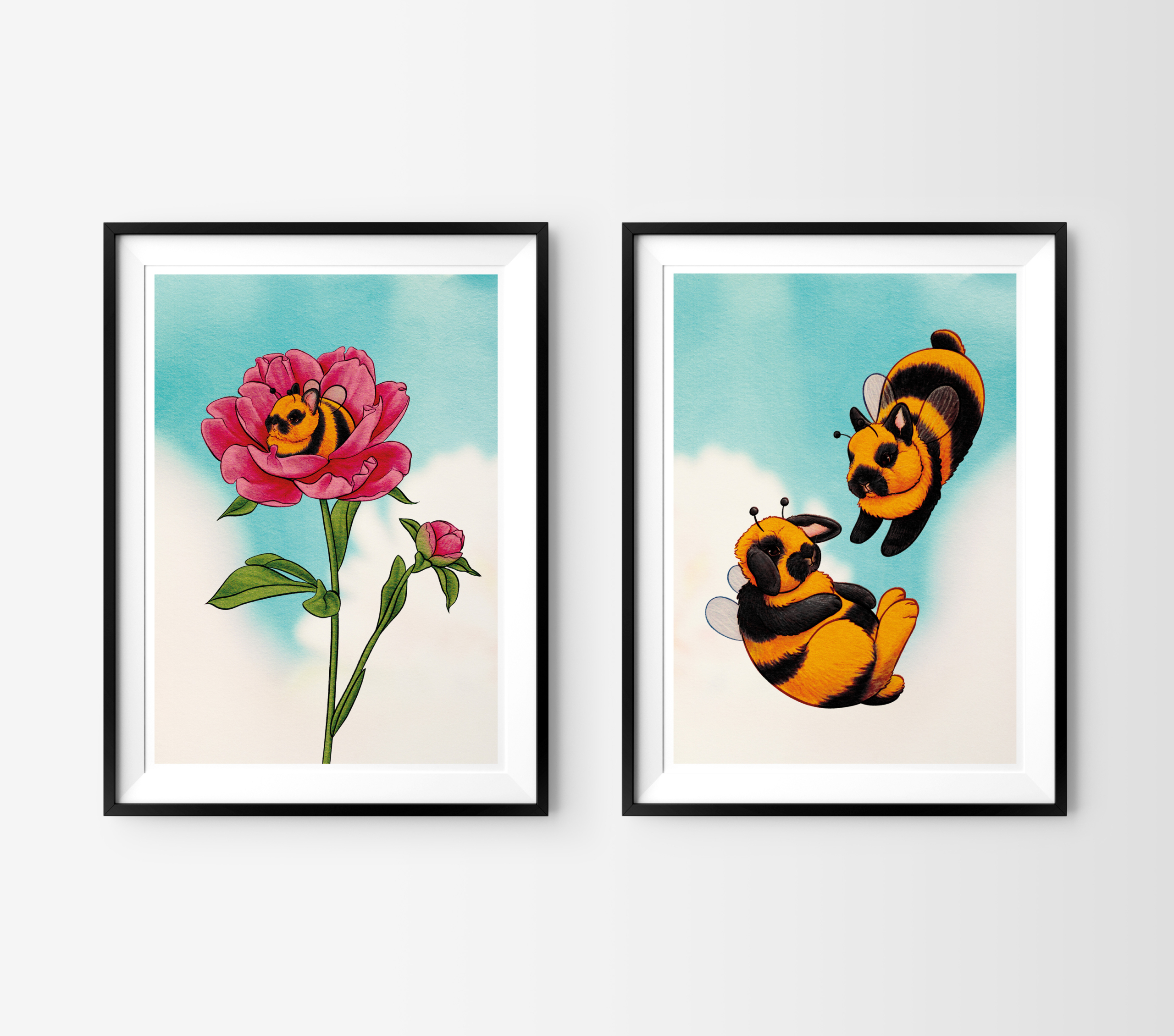 Kunstdrucke "Bunnybees"