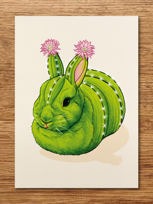 Postkarte "Kaktusbun"