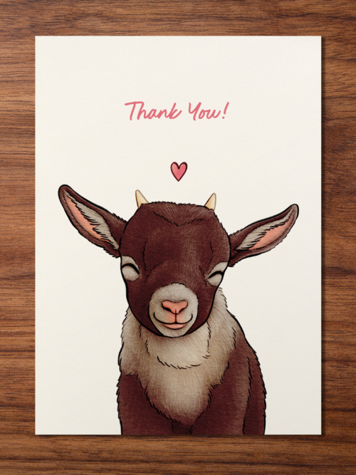 Postkarte "Danke Ziege"