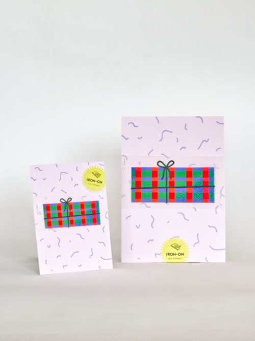 Bügelbild ♡ kariertes Geschenk