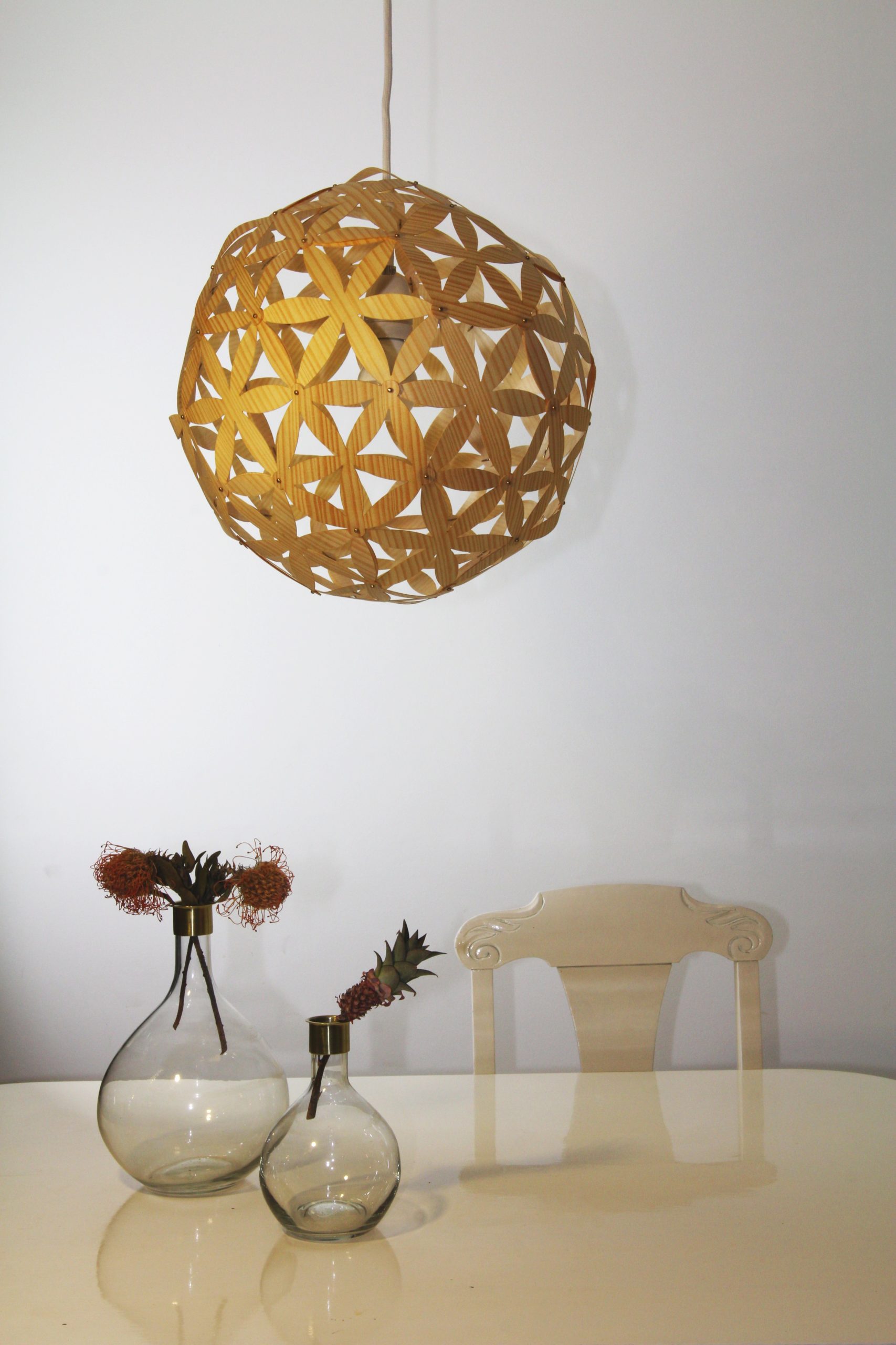 Hängeleuchte "Blomst No1" - Furnier Pinie