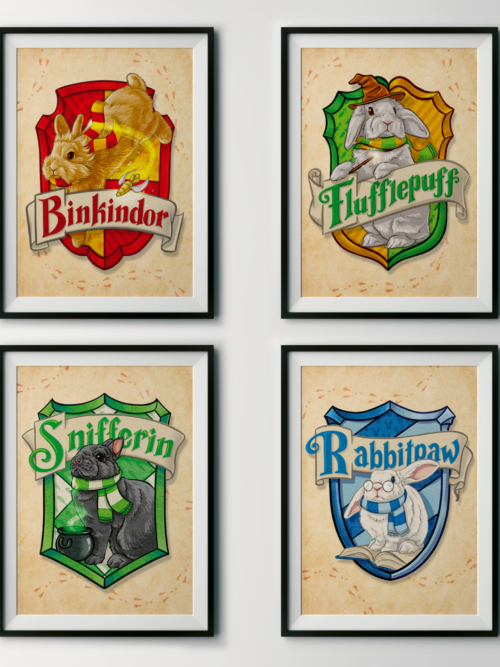 Kunstdrucke "Zauberhafte Kaninchen"