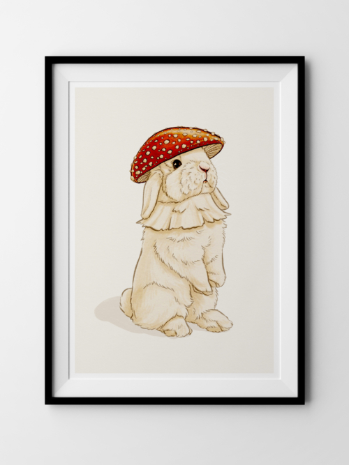 Kunstdruck "Pilzhäschen"