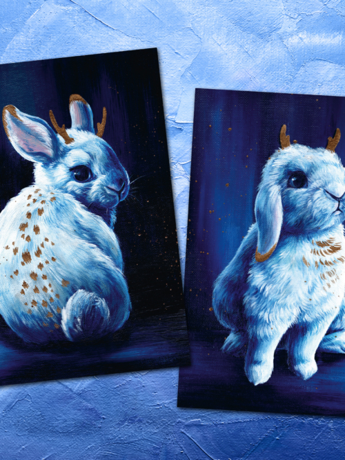 Postkarten "Jackalope Bunnies"