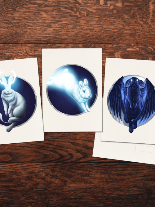 Postkarten "Nacht Kaninchen"