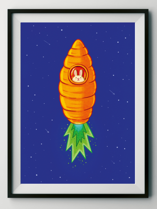 Kunstdruck "Karottenrakete"