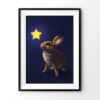 Kunstdruck "Hase mit Stern"