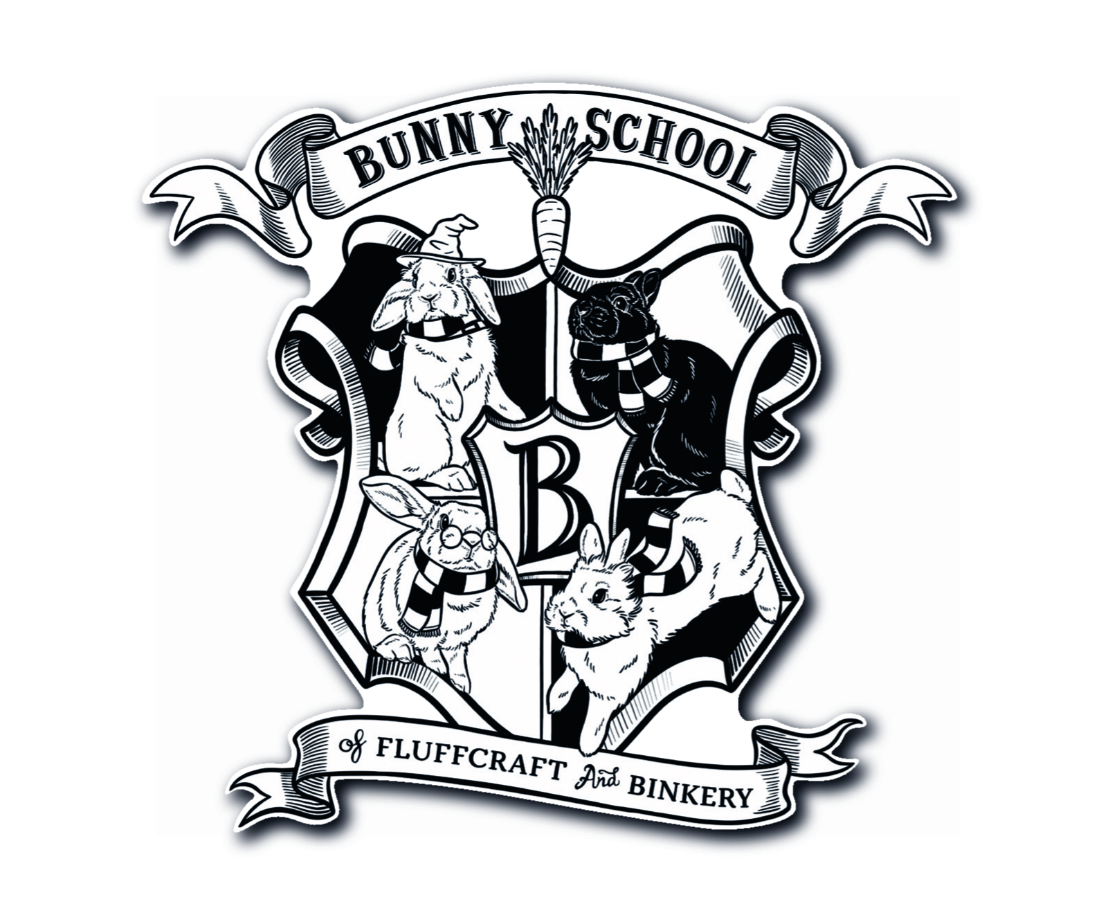 Sticker "Kaninchen Schule"