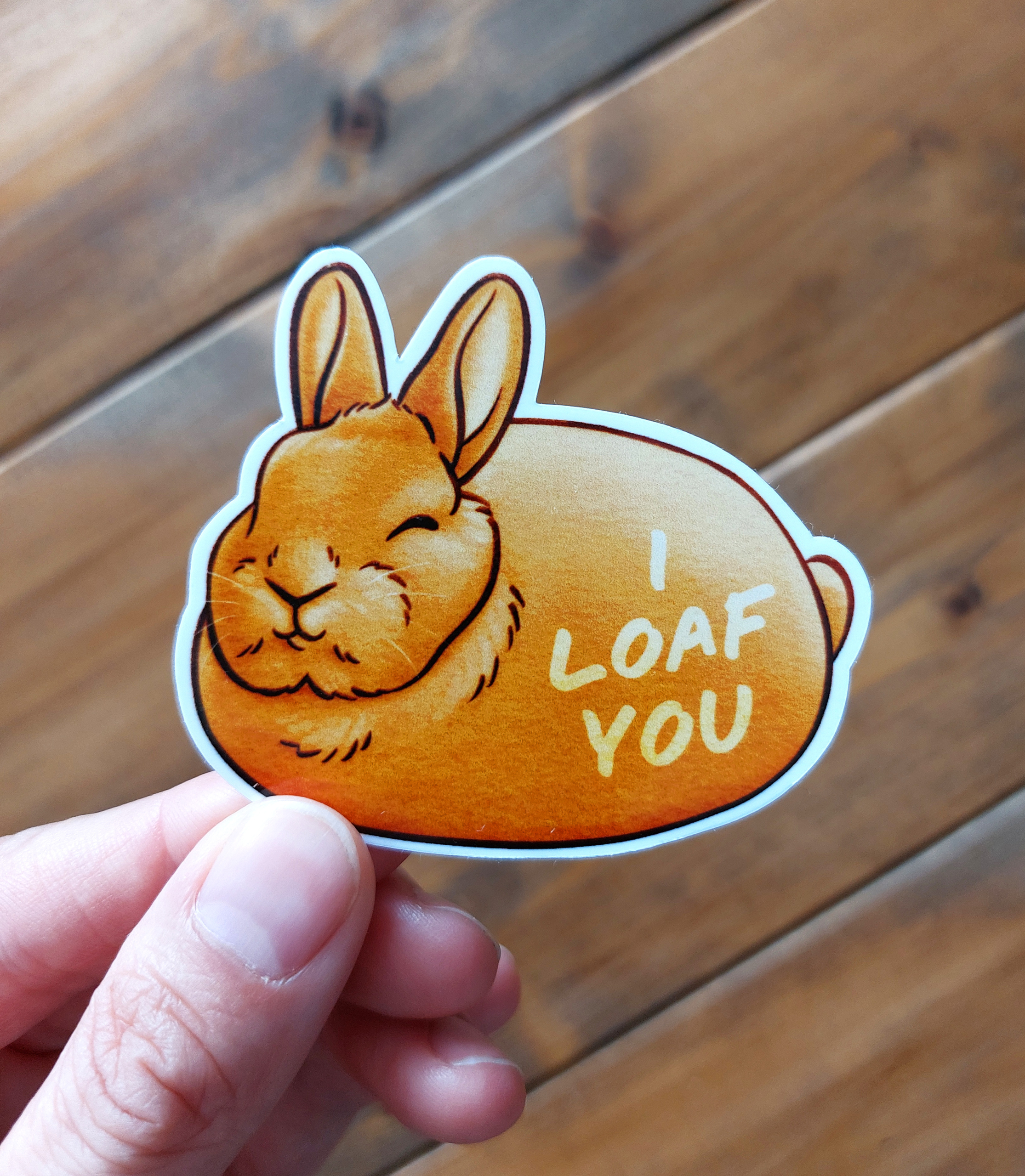 Sticker "I loaf you"