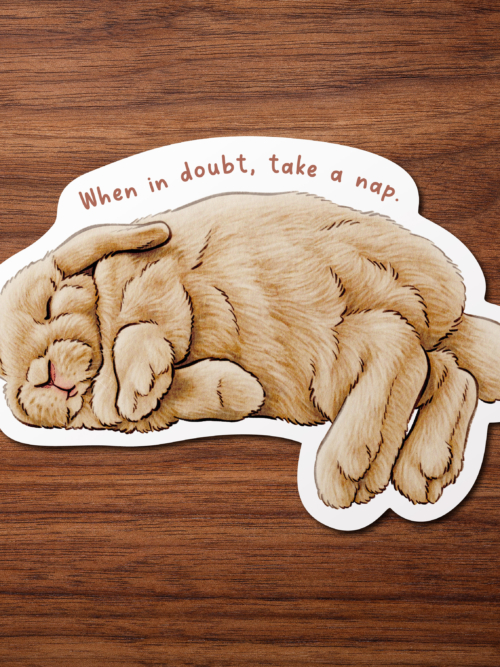 Sticker "When in doubt take a nap"