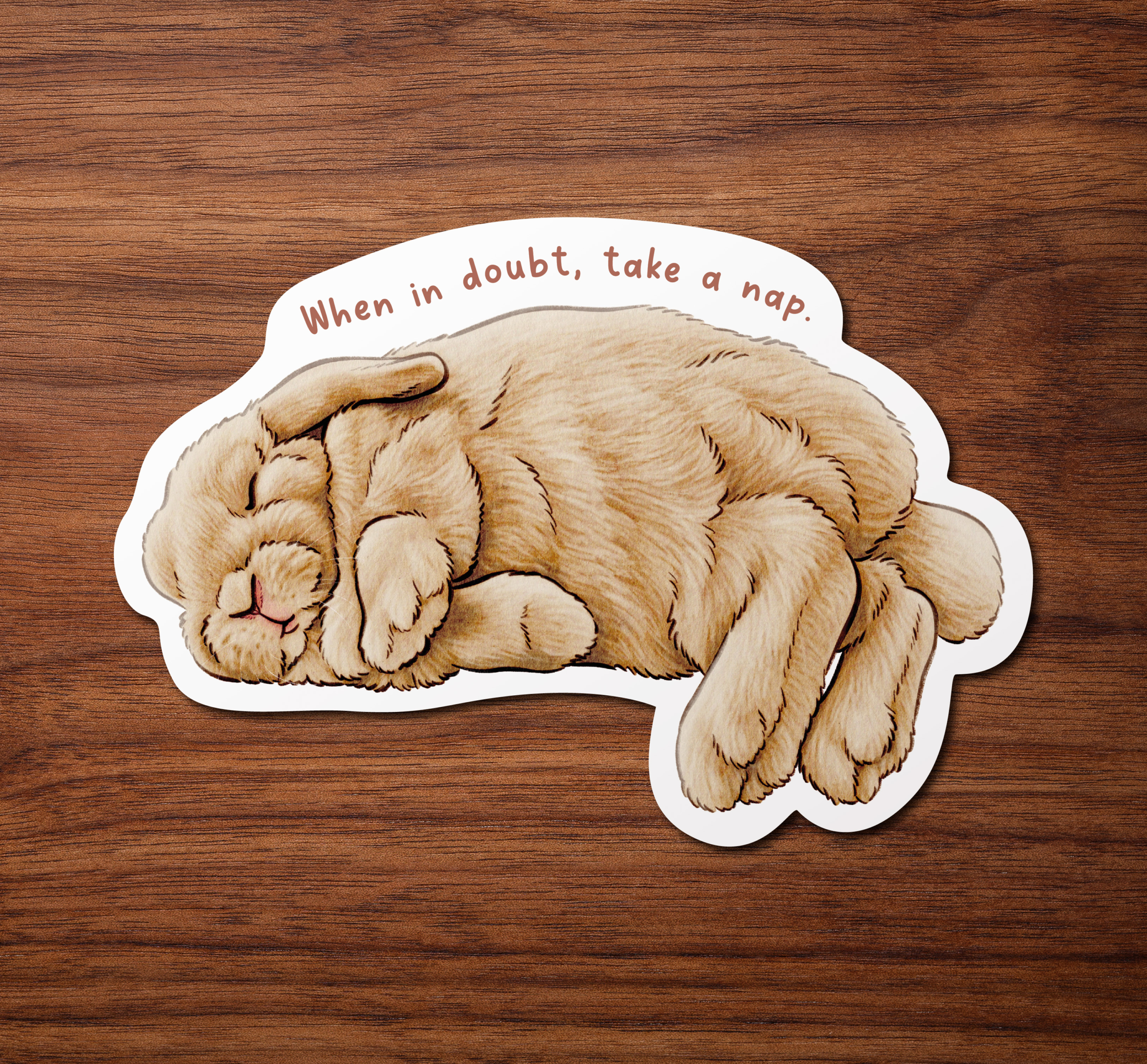 Sticker "When in doubt take a nap"