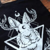 Stofftasche "Jackalope" schwarz