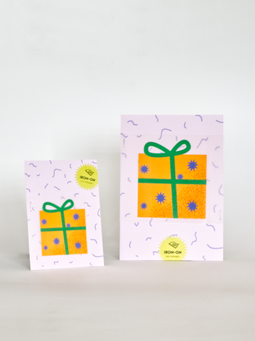 Bügelbild ♡ gelbes Geschenk