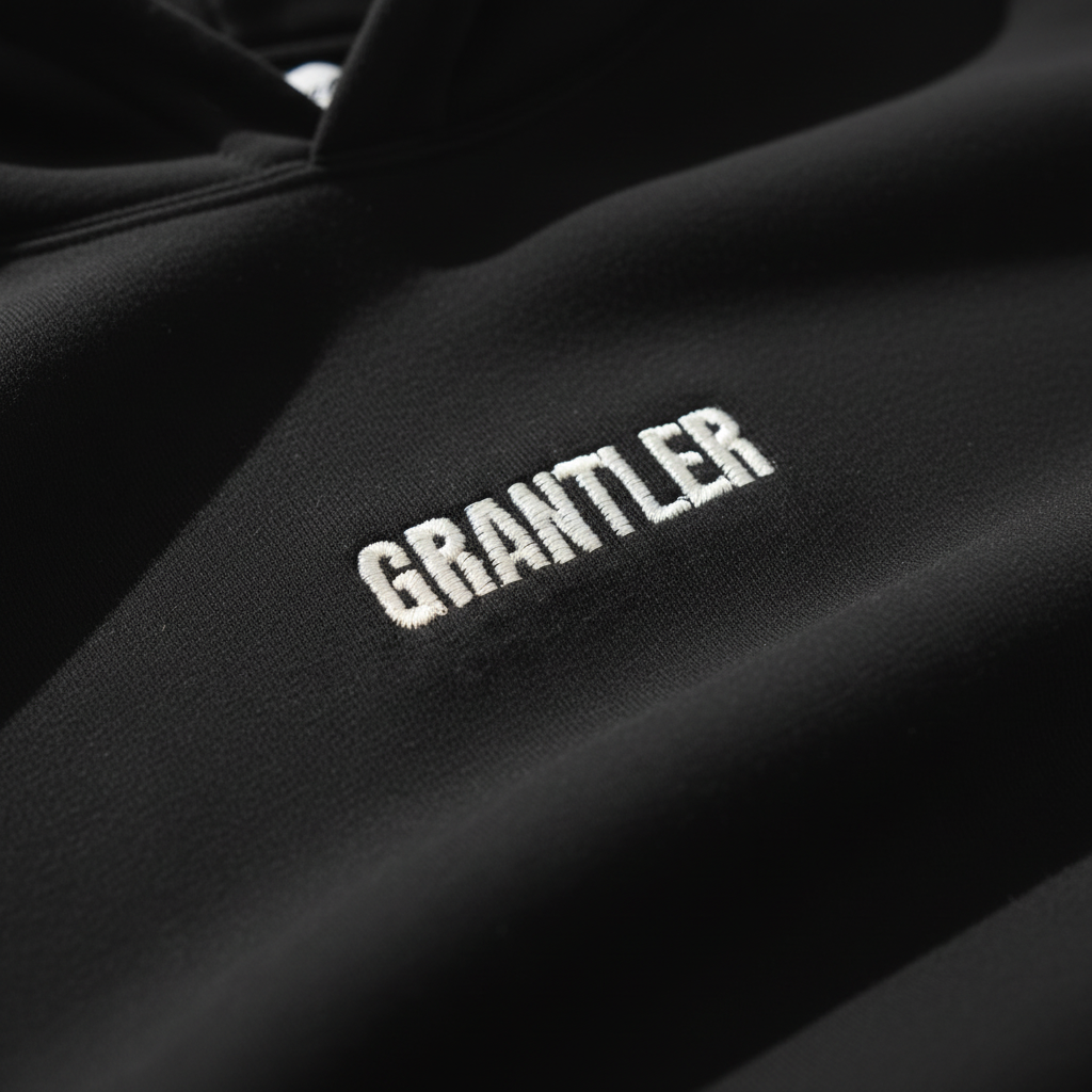 GRANTLER HOODIE - BACK PRINT/STICK SCHWARZ