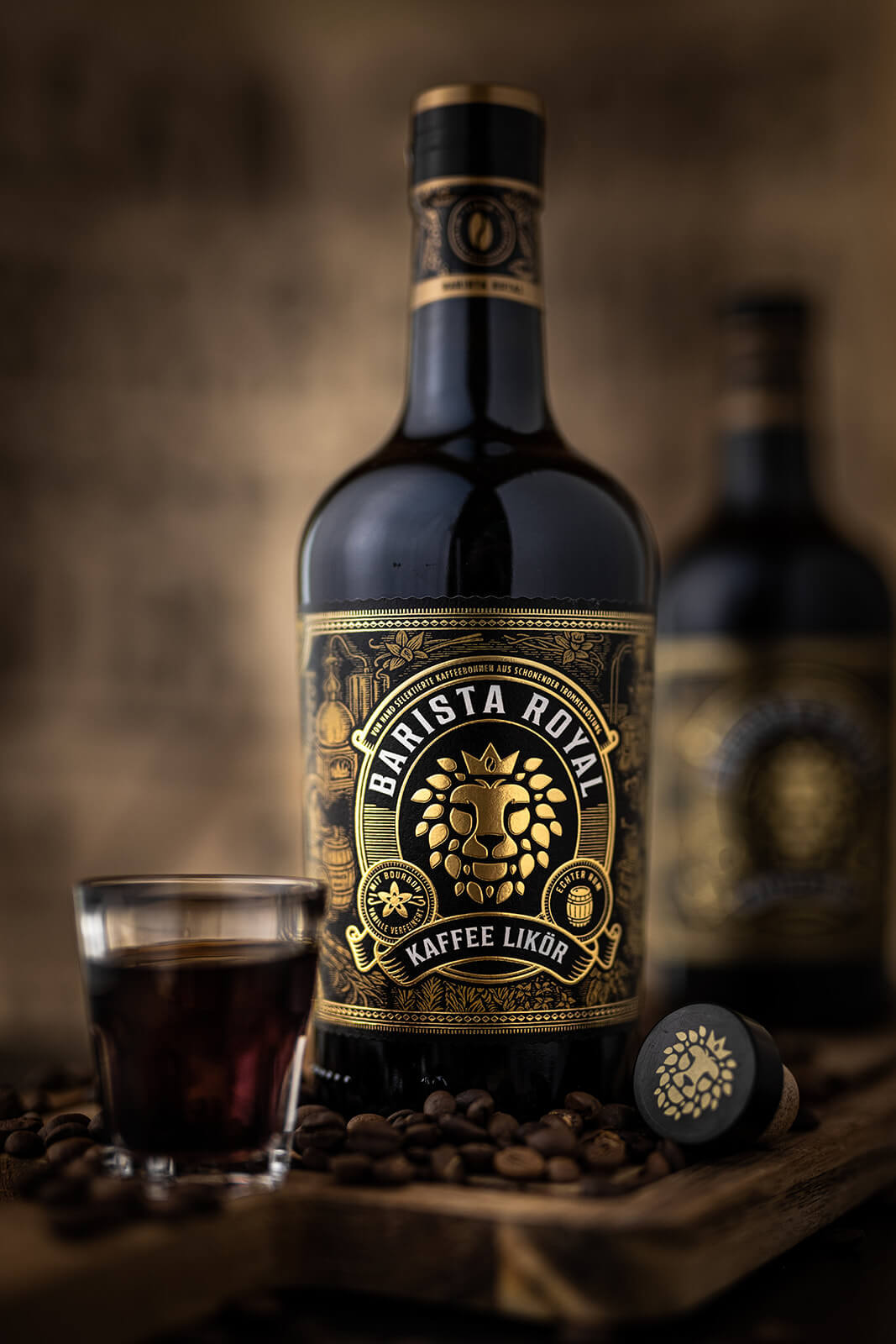 Premium Kaffeelikör - Vollmundiger Geschmack durch Kaffeebohnen aus schonender Trommelröstung, aufgegossen mit echtem Rum - 20%