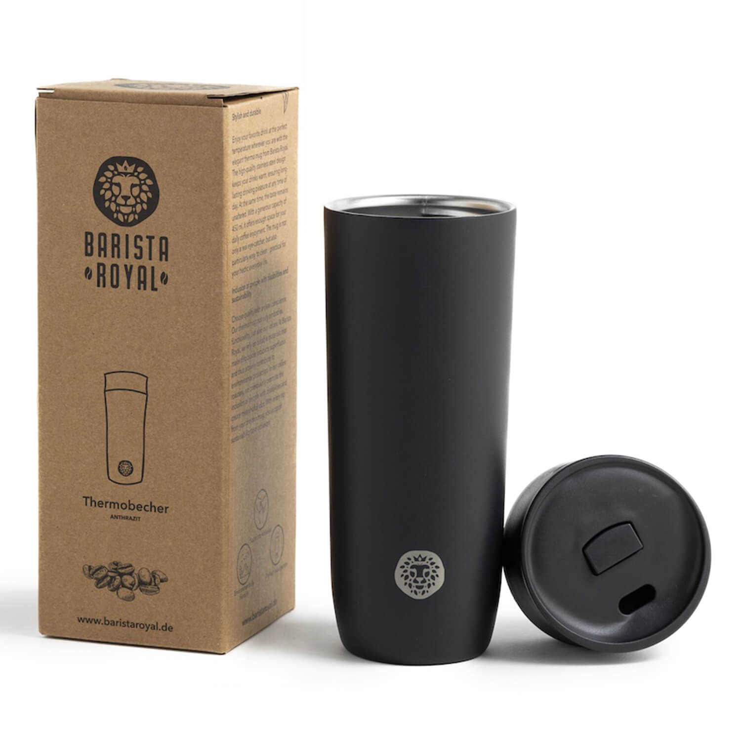 Barista Royal Kaffee Thermo­be­cher to go aus Edel­stahl - 450ml