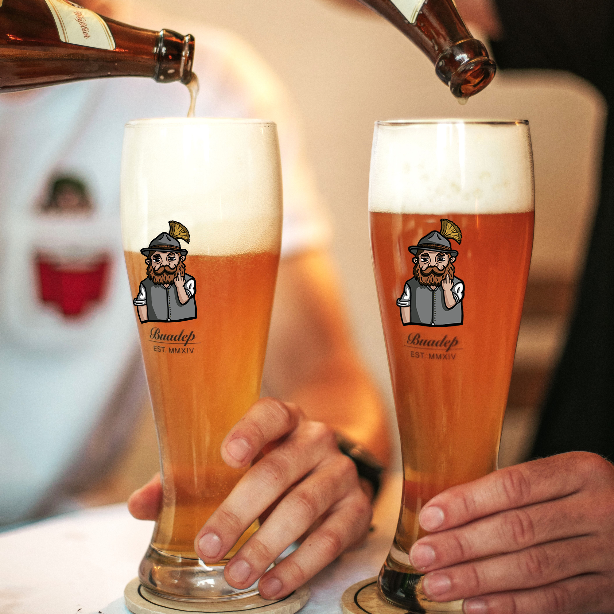 2er Set Grantler Weißbier Glas