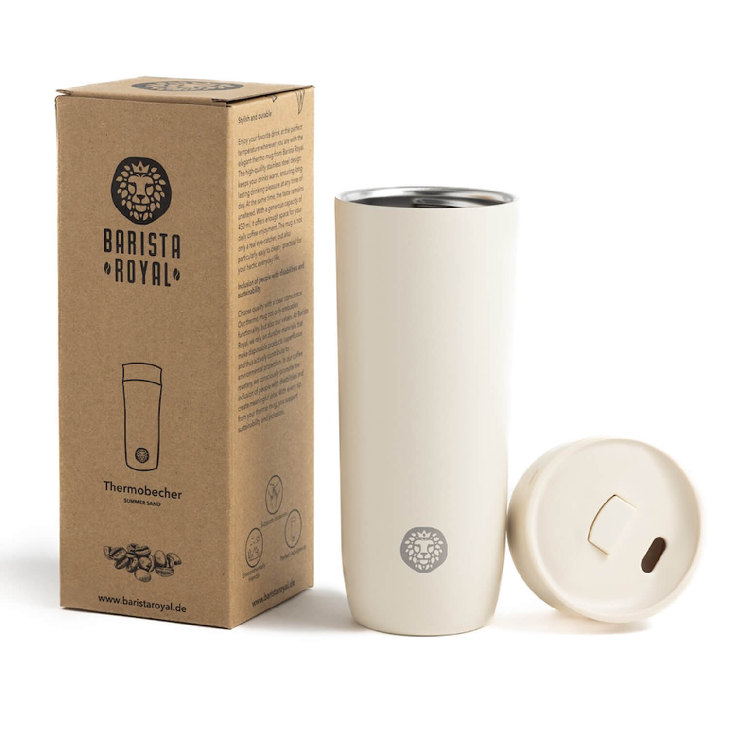 Barista Royal Kaffee Thermo­be­cher to go aus Edel­stahl - 450ml