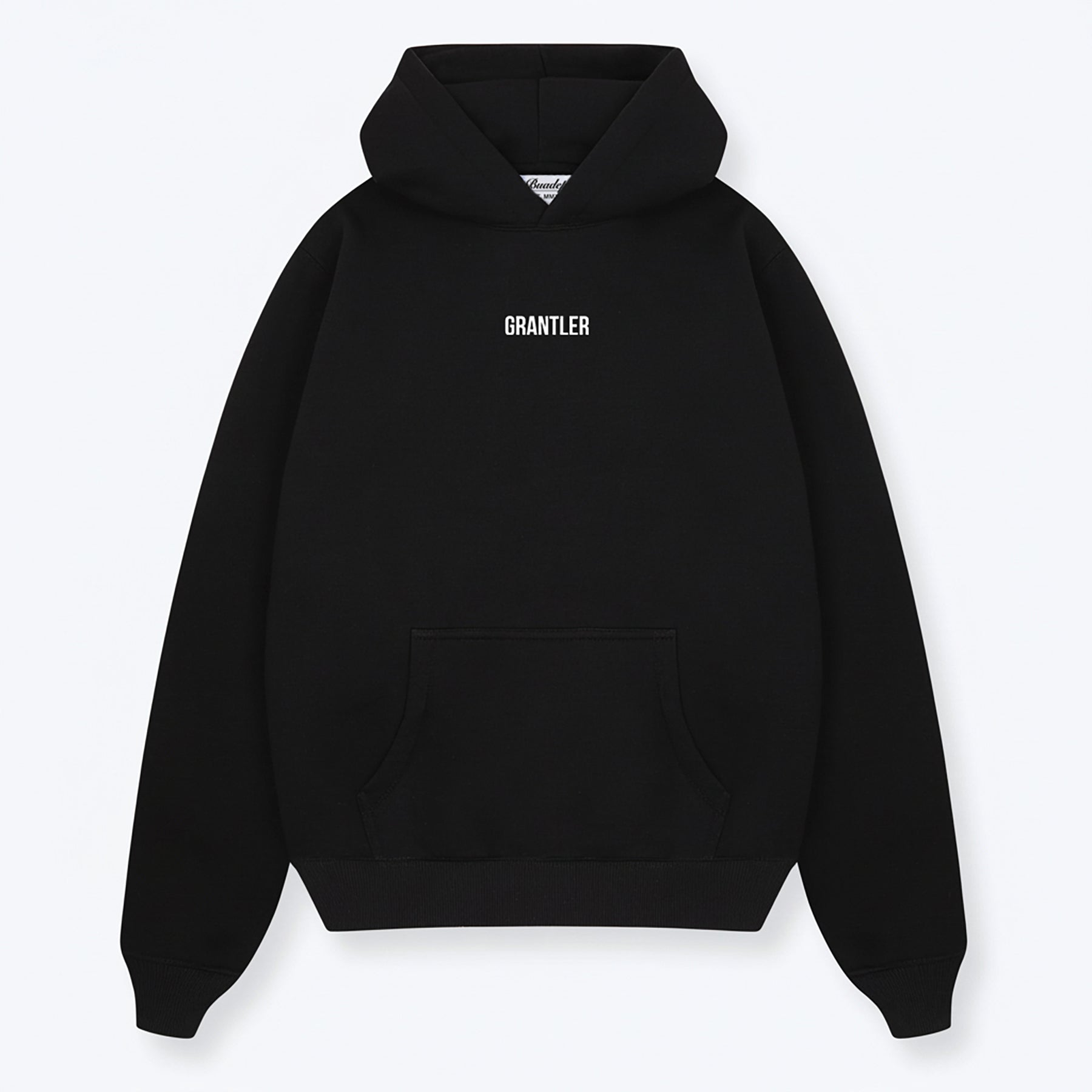 GRANTLER HOODIE - BACK PRINT/STICK SCHWARZ